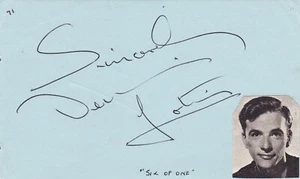 Dennis Lotis - South African born British singer & actor - SIGNED ALBUM  PAGE - Picture 1 of 2