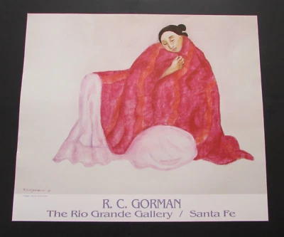 R C Gorman Antonia Sitting Woman Poster Rio Grande Gallery Santa Fe 1991 Foto 1 de 3