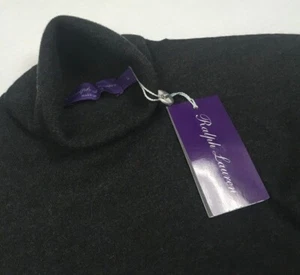 Suéter de cuello de tortuga tejido Purple Label Ralph Lauren 100 % cachemira ligero CEO - Imagen 1 de 7