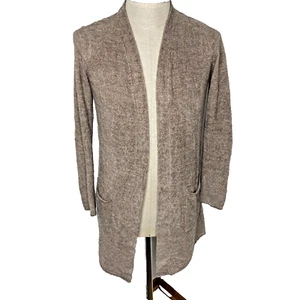 Barefoot Dreams CozyChic Ribbed Cardigan Sweater Women's Sz S Tan Beige - Picture 1 of 6