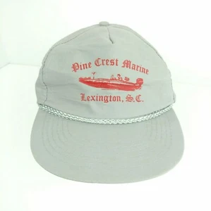 Vintage Pine Crest Marine Hat Lexington South Carolina Cap Gray - Picture 1 of 6