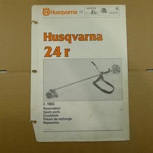 FABRICANTE DE EQUIPOS ORIGINALES Husqvarna 24R Recortadora de Cuerdas Original Lista de Piezas Ilustradas IPL, 1983 - Imagen 1 de 1