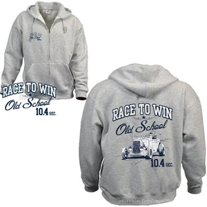 Chaqueta de coche con cremallera Rockabilly sudadera con capucha Hot Rod vintage carreras automotrices *1060 - Imagen 1 de 2