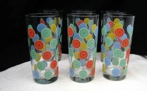 Set Of 6 Glassware Tumblers 12 oz Fiestaware Coordinates by HOMER LAUGHLIN - Picture 1 of 14