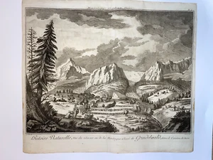 SWITZERLAND GLACIER OF GRINDELWALD 1770 DIDEROT-D'ALEMBERT LARGE ANTIQUE VIEW - Picture 1 of 6