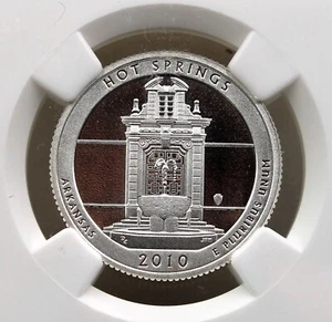 2010 S Hot Springs National Park Silver Quarter NGC PF69 Ultra Cameo - Picture 1 of 4