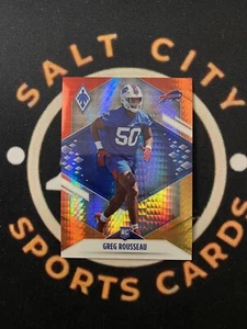 2021 Panini Phoenix Fire Burst Greg Rousseau RC Rookie Card Fanatics Exclusive - Picture 1 of 2