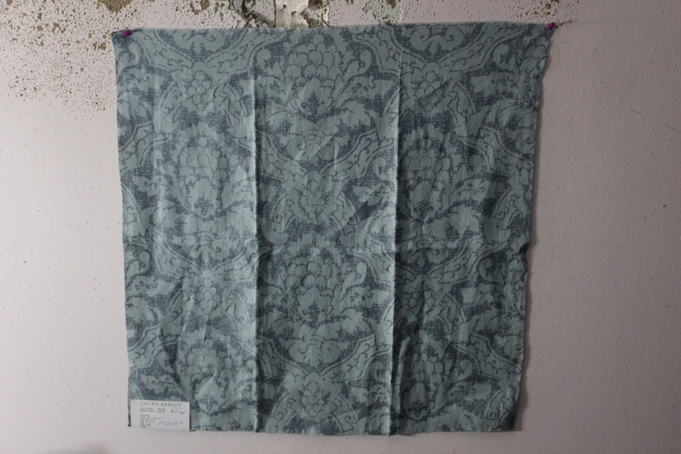 Laura Ashley, Spencer Damask, Traditional Damask, 25" W X 25" L, Color Glacier - Image 1 of 1