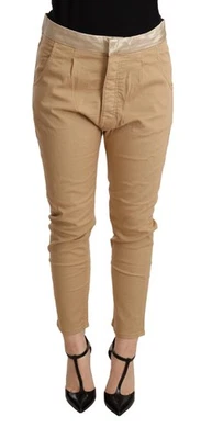 CYCLE Beige Mid Waist Slim Fit Skinny Stretch Women's Trouser Authentic - Image 1 of 3