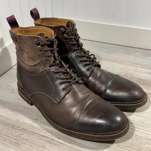 Clarks Bushwick Peak Cap Toe Braun Leder Chukka Herren 7" Hoch Stiefel Größe 12 M - Bild 1 von 11