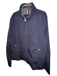 TOMMY HILFIGER HERREN SOFTSHELL JACKE/MANTEL Navy Blau Reißverschluss Kapuze - Bild 1 von 12
