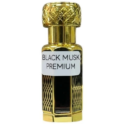 BLACK MUSK PREMIUM - Aceite de Perfume Attar 12 ml (0,40 OZ) Unisex Sin Alcohol Foto 1 de 2