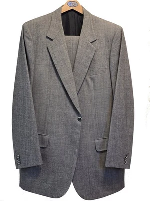 TRAJE DE LANA A CUADROS DÉBILES GRIS BRIONI - PERSONALIZADO POR JACK TAYLOR, BEVERLY HILLS 46R Foto 1 de 4