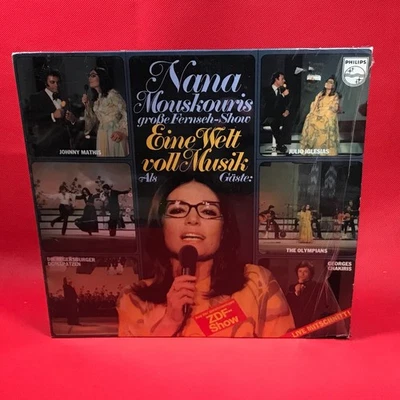 NANA MOUSKOURI  Eine Welt Voll Musik 1976 vinyl LP Julio Iglesias Johnny Mathis - Image 1 of 4
