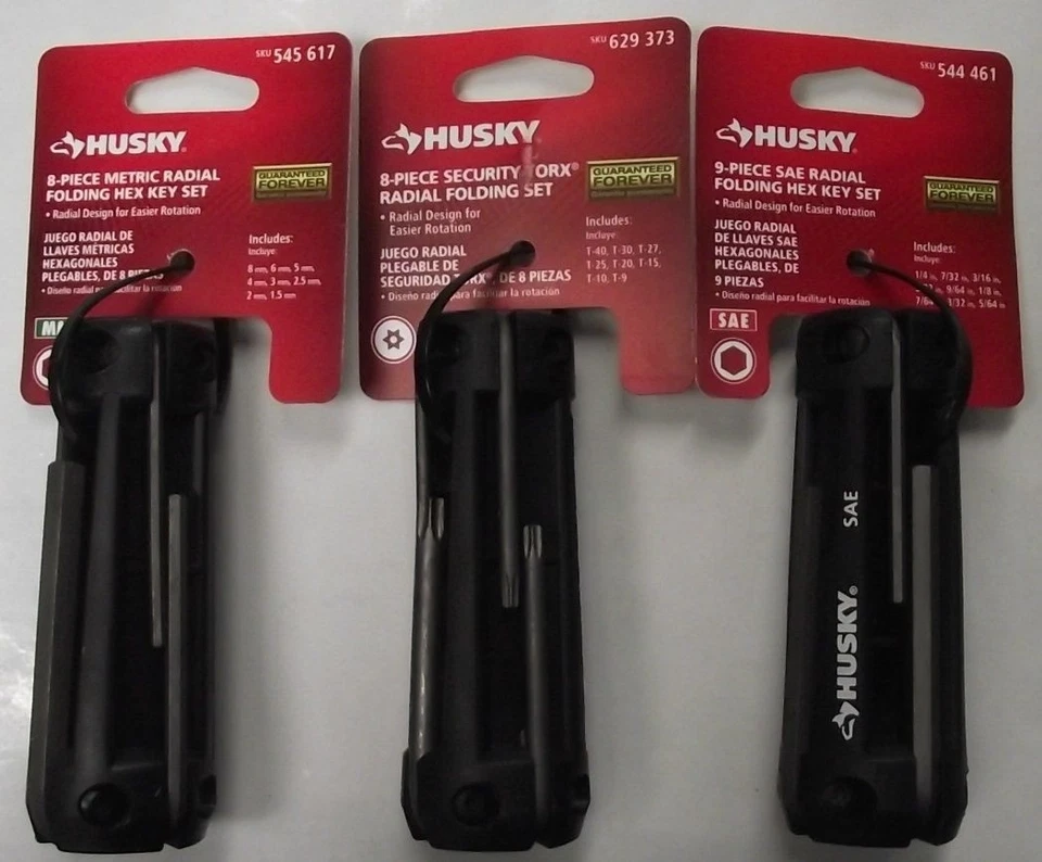 Husky 629-373-3 25 Piece Security Torx, Metric & SAE Radial Folding Key Set - Image 1 of 1