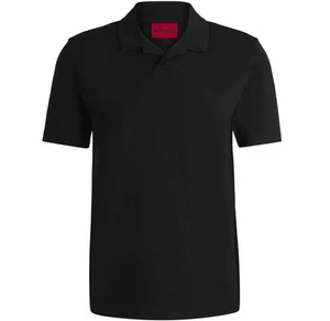Hugo Boss Polo Shirt HUGO Mens Dimerspolo Johnny Collar Polo in Black - Picture 1 of 6