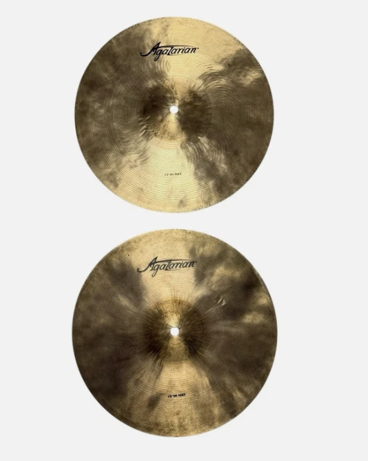 "1 par de platillos de percusión Hi-hat de 13"" Agazarian"   Foto 1 de 2