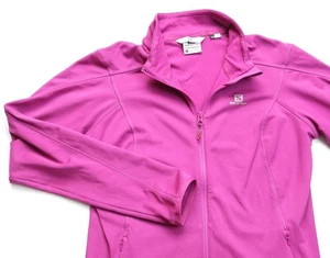 Salomon Fleece Discovery Jacket womens Full Zip top size L Large STRETCH 352364 - Picture 1 of 8