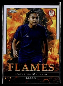 2024 Topps Chrome U.S. Olympics Flames #F-4 Catarina Macario USA Soccer - Picture 1 of 2