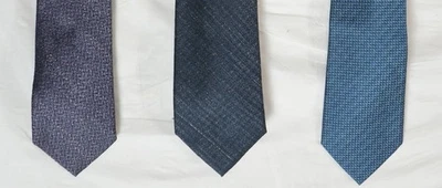 Nuevo con etiquetas Lote de 3 Corbatas para Hombres MSRV $119.85 Mezcla de Seda de Murano 60" x 3" Azul y Púrpura Foto 1 de 4