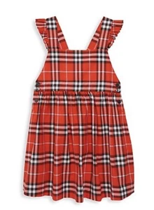 Authentic Burberry Girls Livia Nova Check Plaid Dress Size 8 Years - Picture 1 of 11