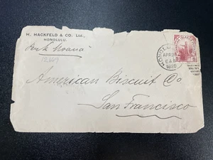 Hawaii 76 Cover Honolulu to San Francisco Hackfeld & Co. KSPhilatelics (HIxxd5) - Picture 1 of 11