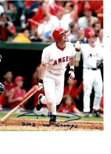 Adam Kennedy Signed Autographed 8X10 Photo "2002 WS Champs" Blue Ink W/ COA C - Picture 1 of 1