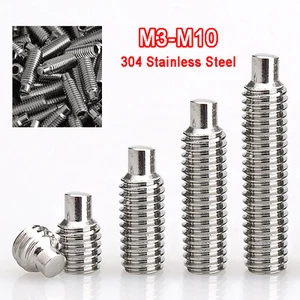 M3M4M5M6M8M10 Dog Point Grub Screws Hex Socket Set Screw A2 304 Stainless DIN915 - Picture 1 of 6