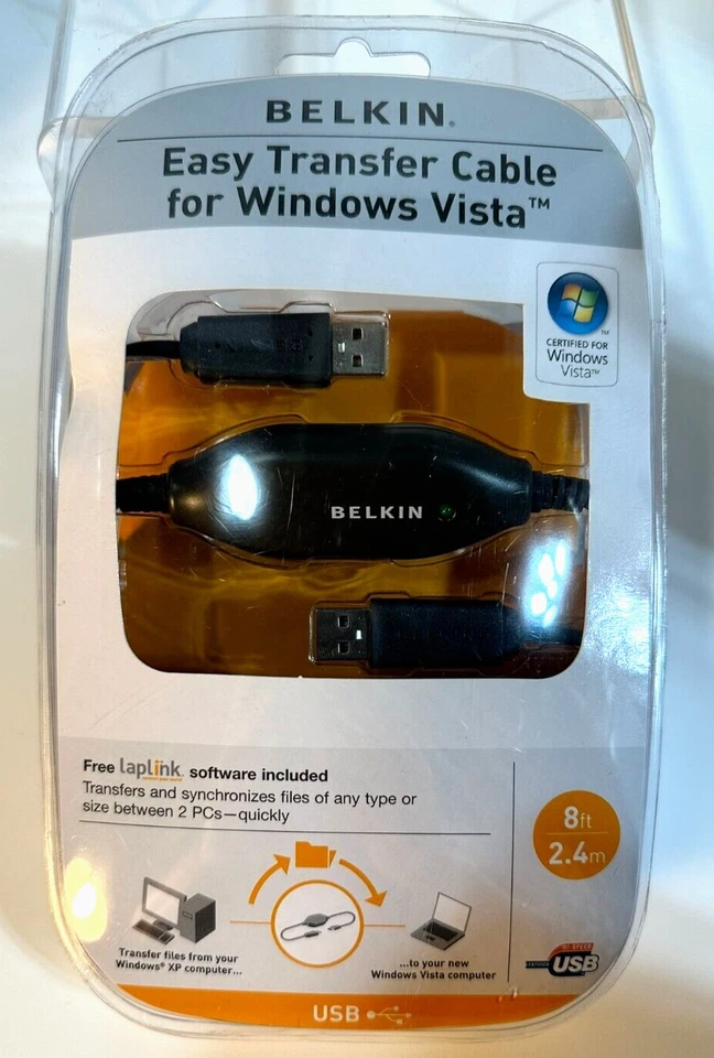 BELKIN Easy Transfer Cable for Windows Vista NEW IN BOX - Image 1 of 2