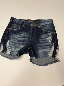 Rue 21 pantaloncino donna effetto invecchiato taglio sfilacciato denim taglia 4 elasticizzato small - Foto 1 di 5