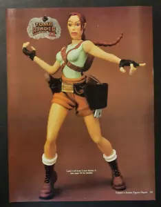 1997 TOMB RAIDER II Lara Croft Figure Toy Biz ~ Pagina Anteprima Rivista/ANNUNCIO STAMPA - Foto 1 di 1