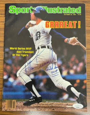 Alan Trammell Signed Autographed Sports Illustrated Magazine JSA - Image 1 of 4