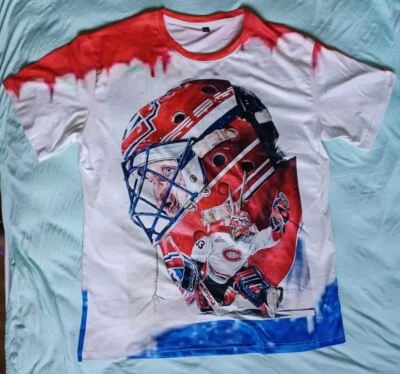 Patrick Roy T-Shirt #33 Montreal Canadiens Habs New Custom Large Size Legends Foto 1 de 4