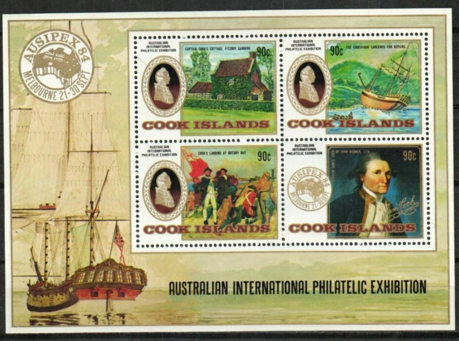 Cook Islands Stamp 832a  - Ausipex '84 and Captain Cook - Image 1 of 1