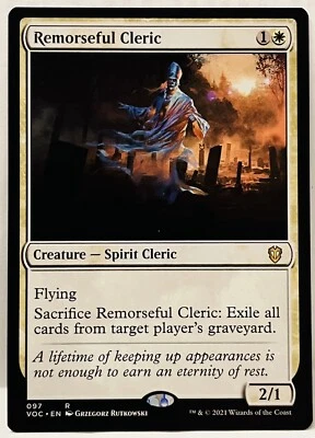 MTG-Remorseful Cleric #97 [Innistrad: Crimson Vow Commander] Regular-NM - Image 1 of 2