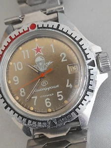 Russische Fallschirmspringer Uhr Armbanduhr Vostok Luftwaffe Herrenarmbanduhr - Bild 1 von 4