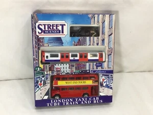 NEW Juniors British Street Scenes London Bud Taxi Train Set Diecast #J8014 Corgi - Picture 1 of 2