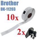 10 Rolls + 2 Spool Compatible Label Brother Dk-11203 Dk11203 17 Mm X 87 Mm Ql