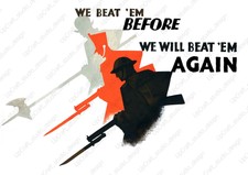 WWII Propaganda Poster Replica - WW2 British Military Collectibles Wall Decor