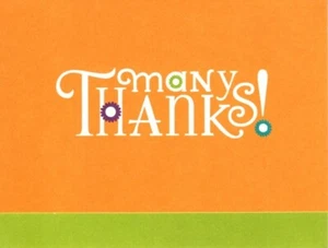 Orange Green Daisy Thank You Note Notes Blank Inside By Hallmark - Set of 6 - Picture 1 of 3