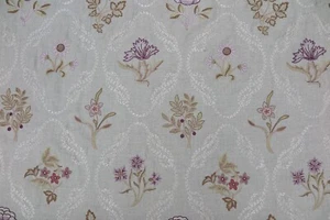 WILLIAM MORRIS CURTAIN FABRIC Kelmscott Trellis 3.6 MTR AUBERGINE ETC EMBROIDERD - Picture 1 of 10