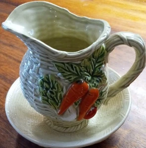 Lefton Basket Weave Picture & Bowl Vegetable Design 7544 - Picture 1 of 10