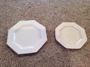 (2) Independence Ironstone White Plates- 8" and 6.5" - Picture 1 of 5