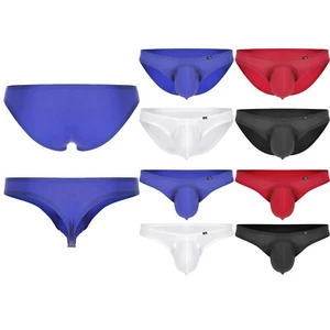 Mens Bulge Pouch Thongs Underwear Sexy Low Rise Seamless Bikini G-string Panties - Picture 1 of 84
