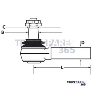 SE ADAPTA DAF CF85 EXTREMO DE VARILLA DE PISTA SUSPENSIÓN DE DIRECCIÓN RHT ESLABONES DE ARRASTRE EXTREMO VARILLAS DE PISTA - Imagen 1 de 1