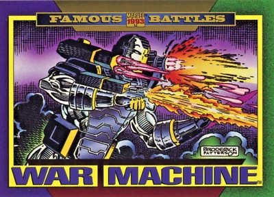 War Machine 1993 Marvel Skybox Comic Card #151 Famous Battles NM Near Mint - Image 1 of 2