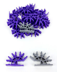 KNEX 50 Connectors 4 Position 3D Bulk Standard Replacement Parts Purple Gray 