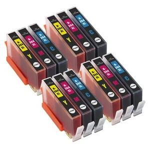 12 C/M/Y Cartouches d'encre remplacer HP 364C, 364M, 364Y non-OEM/Compatible - Photo 1/6