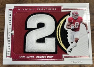 2019 Panini National Treasures Collegiate Jumbo Logo 1/1 Josh Jacobs Alabama - Picture 1 of 4