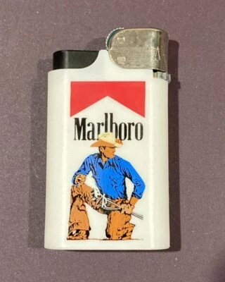 Vintage 1988 Marlboro Man Phillip Morris Cigarette Lighter - Image 1 of 3